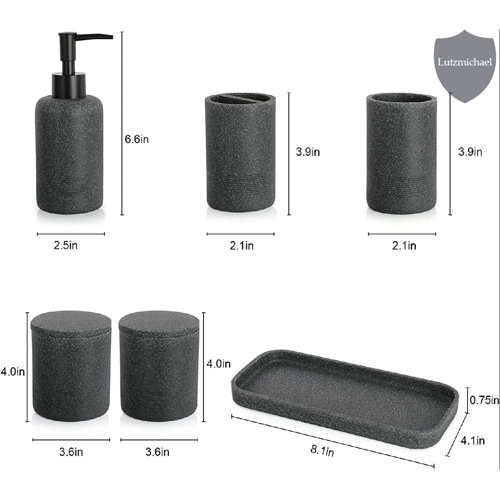 Latitude Run® 6 Piece Bathroom Accessory Set & Reviews Wayfair